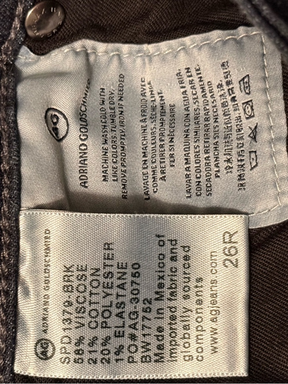 AG Adriano Goldschmied The Farrah Skinny High Rise Skinny in Brooke Wash Sz 26 - Picture 11 of 12